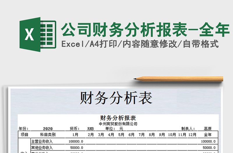 2021年公司财务分析报表-全年