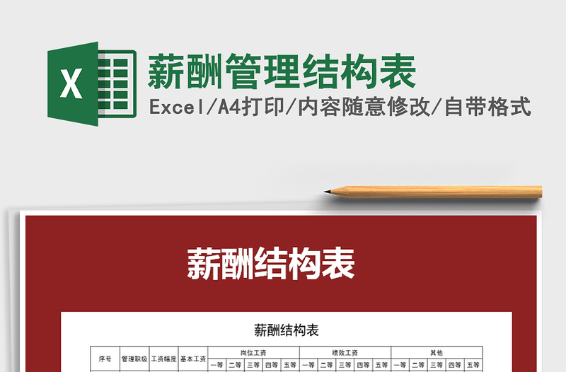 2021年薪酬管理結(jié)構(gòu)表