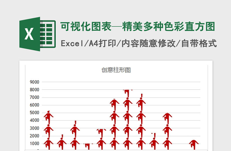 2021年可視化圖表—精美多種色彩直方圖免費(fèi)下載