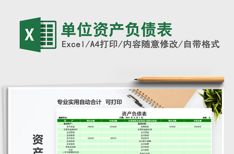 2021年單位資產(chǎn)負債表