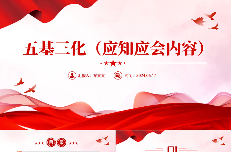 2024年五基三化應(yīng)知應(yīng)會(huì)內(nèi)容PPT模板