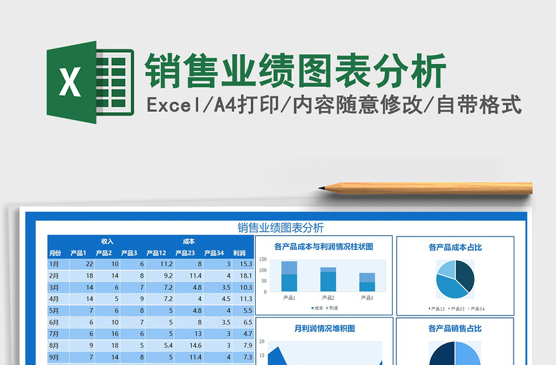 2021年销售业绩图表分析