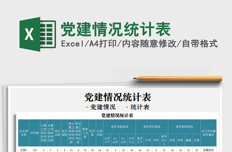 2021年黨建情況統(tǒng)計表