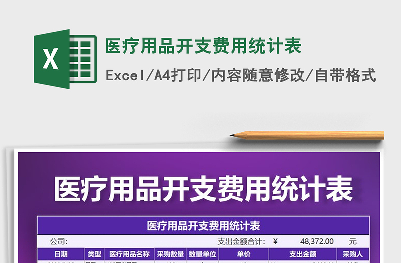 2021年醫(yī)療用品開支費用統(tǒng)計表