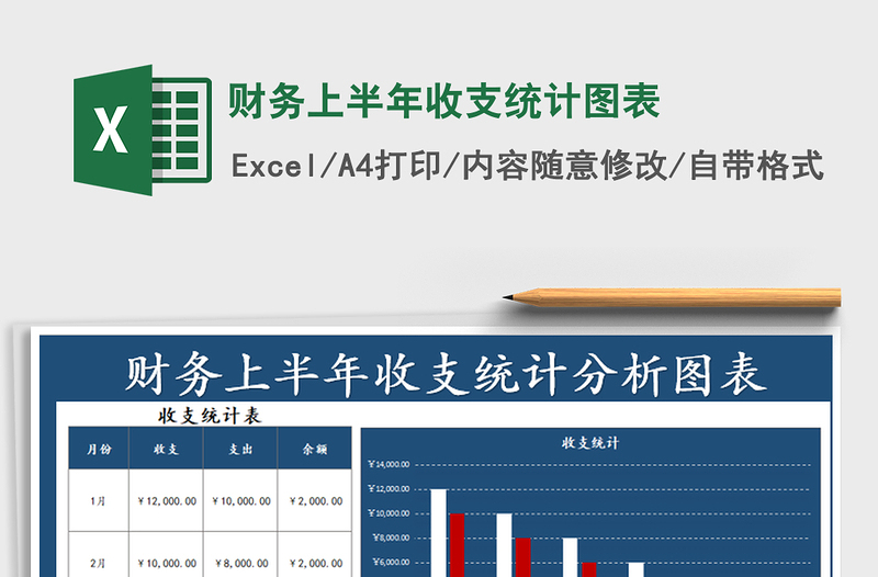 2021年财务上半年收支统计图表