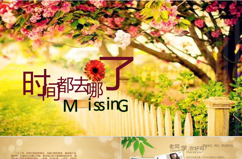時間都去哪了同學聚會ppt模板