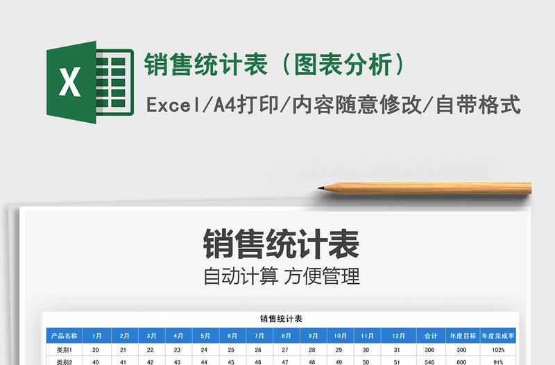 2022銷售統(tǒng)計(jì)表(圖表分析)免費(fèi)下載
