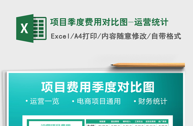 2021年項目季度費用對比圖-運營統(tǒng)計
