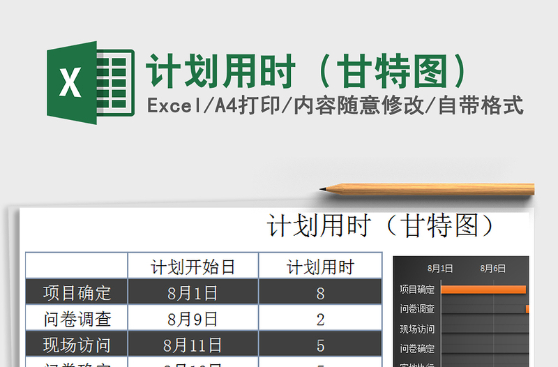 2022年計劃用時(甘特圖)免費下載