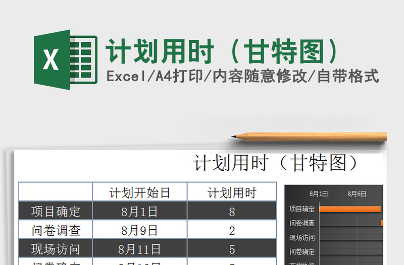 2022年计划用时（甘特图）免费下载