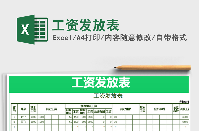 2022年工資發(fā)放表