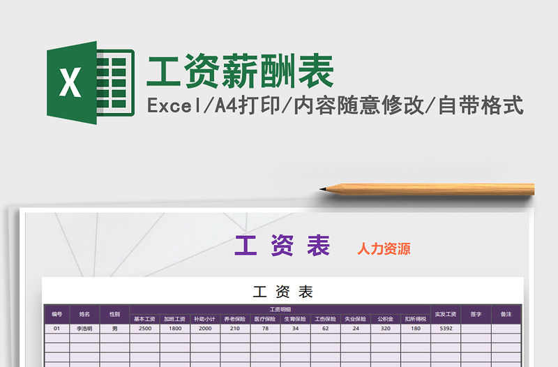2021年工資薪酬表
