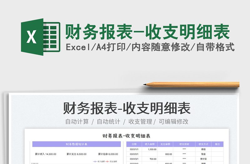 2022財務(wù)報表-收支明細(xì)表免費下載