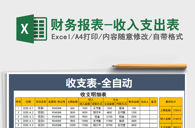 2021年财务报表-收入支出表