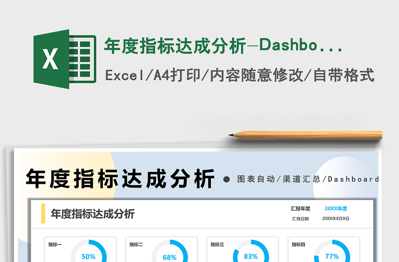 2021年度指標(biāo)達成分析-Dashboard免費下載