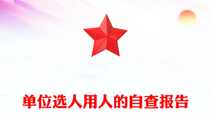 單位選人用人的自查報(bào)告