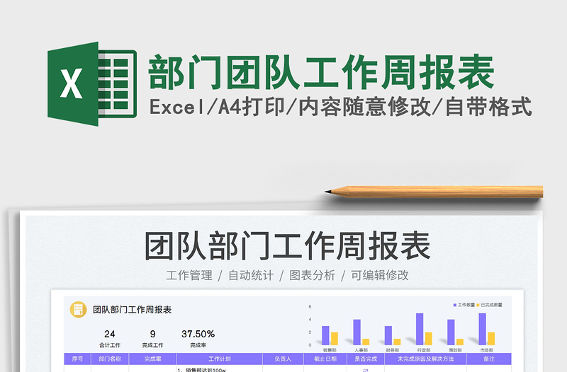 2022部門(mén)團(tuán)隊(duì)工作周報(bào)表免費(fèi)下載