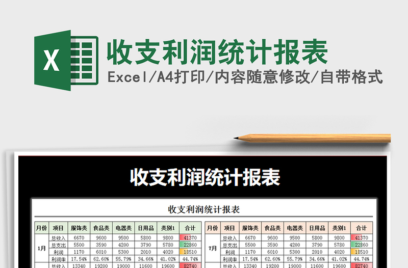 2021年收支利潤統(tǒng)計(jì)報(bào)表