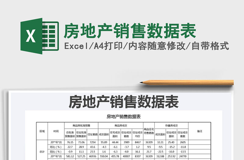 2021年房地產銷售數據表