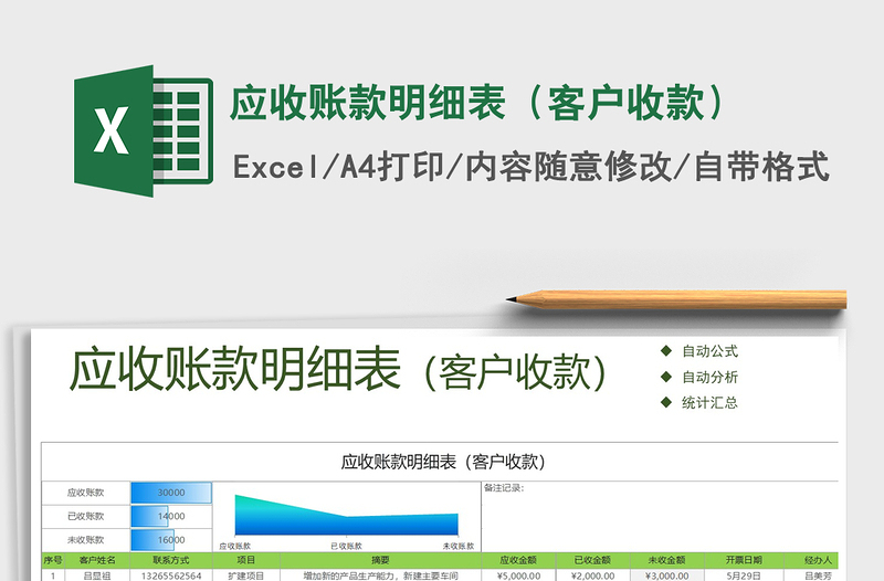 2021年应收账款明细表（客户收款）