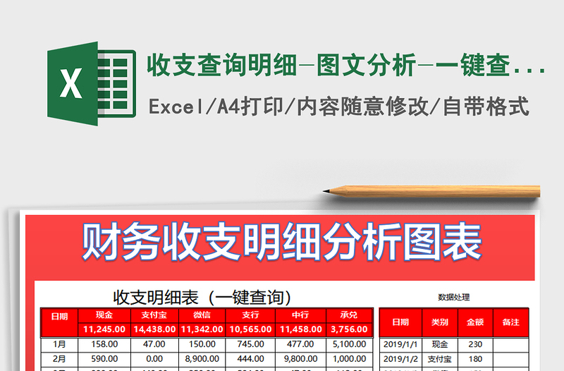 2022年收支查詢明細-圖文分析-一鍵查詢
