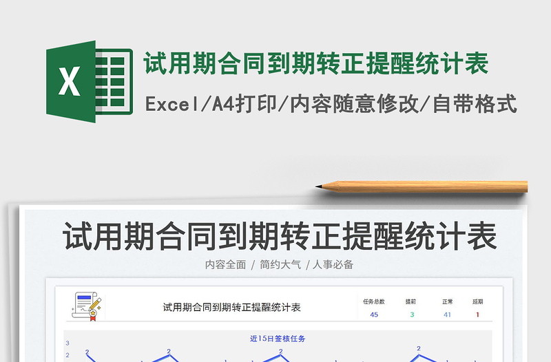 試用期合同到期轉(zhuǎn)正提醒統(tǒng)計(jì)表