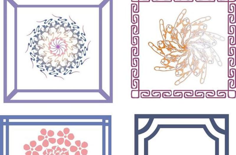 2021年花紋 畫框 邊框 相框 邊紋圖片