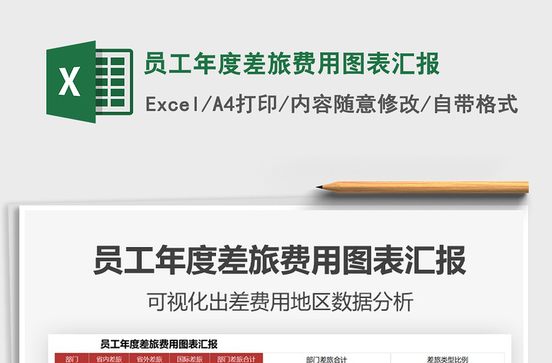 2021年員工年度差旅費(fèi)用圖表匯報