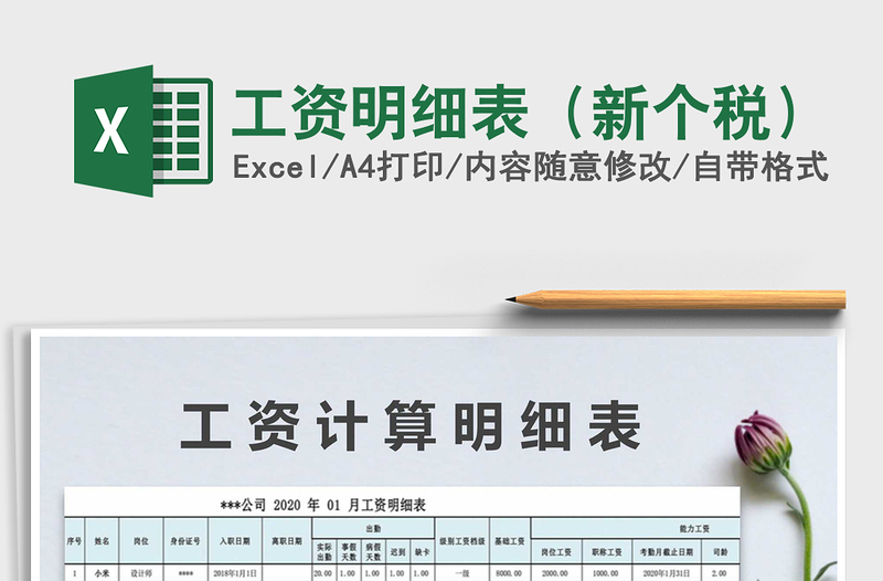 2022年工資明細表（新個稅）