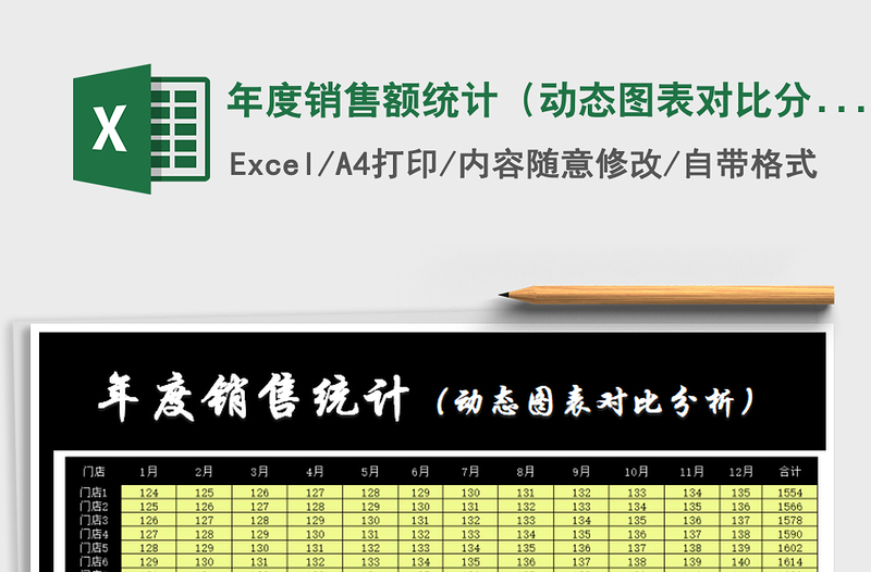 2021年年度銷售額統(tǒng)計(動態(tài)圖表對比分析)