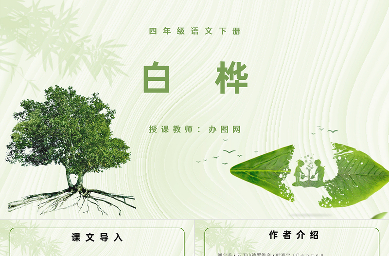 2022白樺PPT第11課小學(xué)四年級(jí)語文下冊部編人教版教學(xué)課件