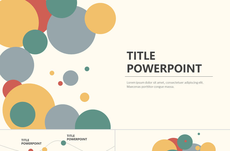 彩色氣泡圓 圈 線扁平化精美工作總結(jié)ppt模板