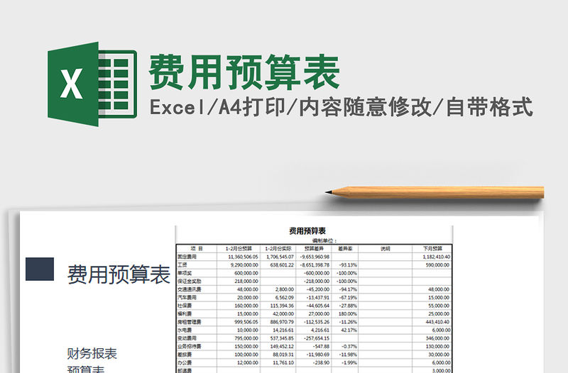 2021年費用預算表