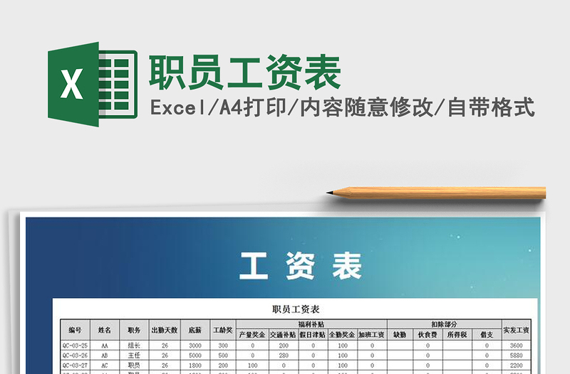 2022年職員工資表