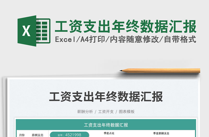 工資支出年終數據匯報免費下載