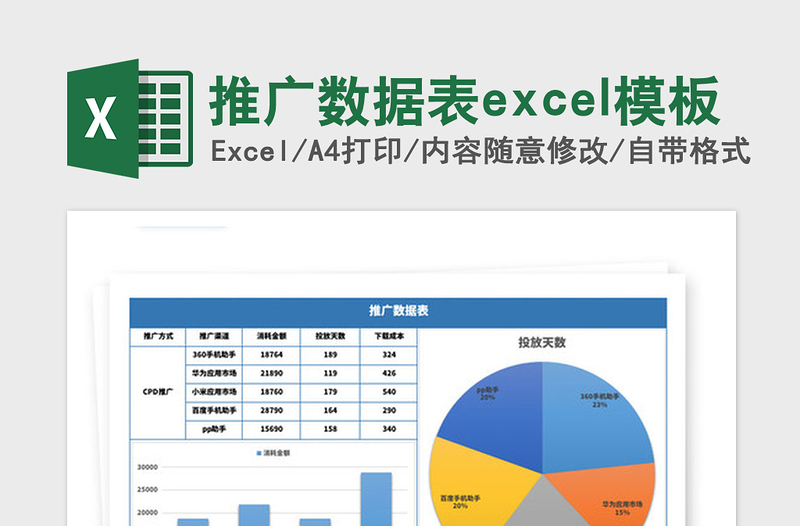 2021年推广数据表excel模板