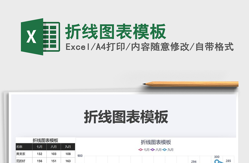 2021年折線圖表模板