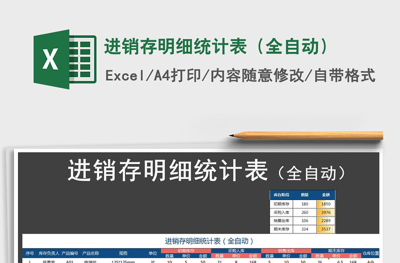 2022年進銷存明細統計表（全自動）免費下載