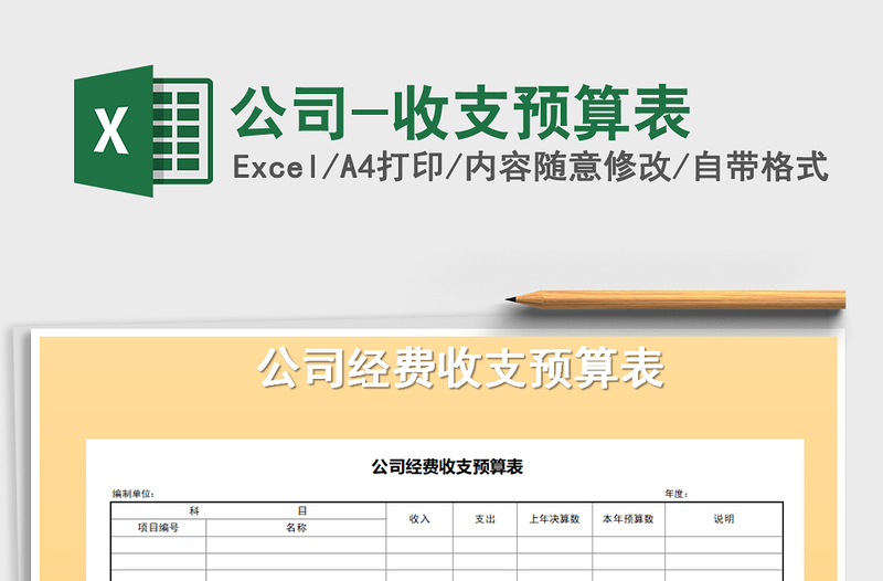 2021年公司-收支预算表免费下载