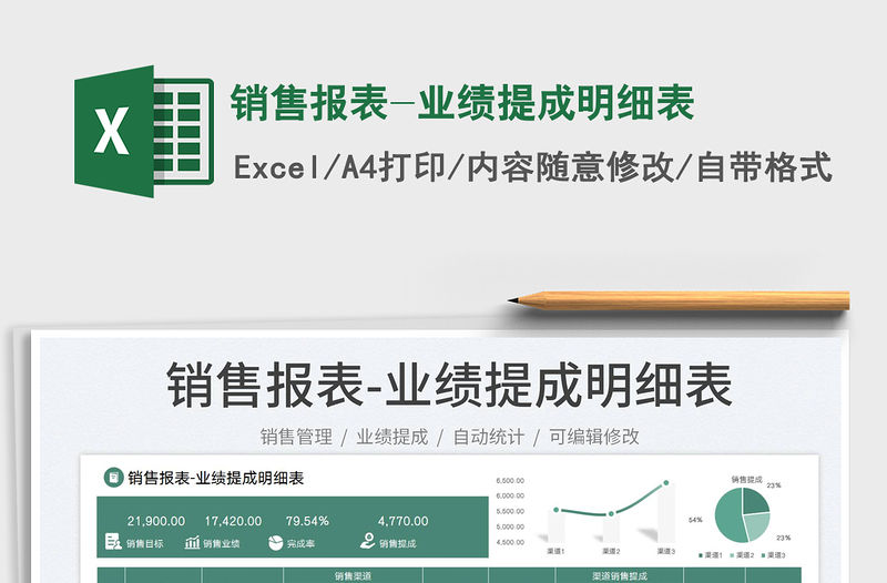 2023銷售報表-業績提成明細表免費下載