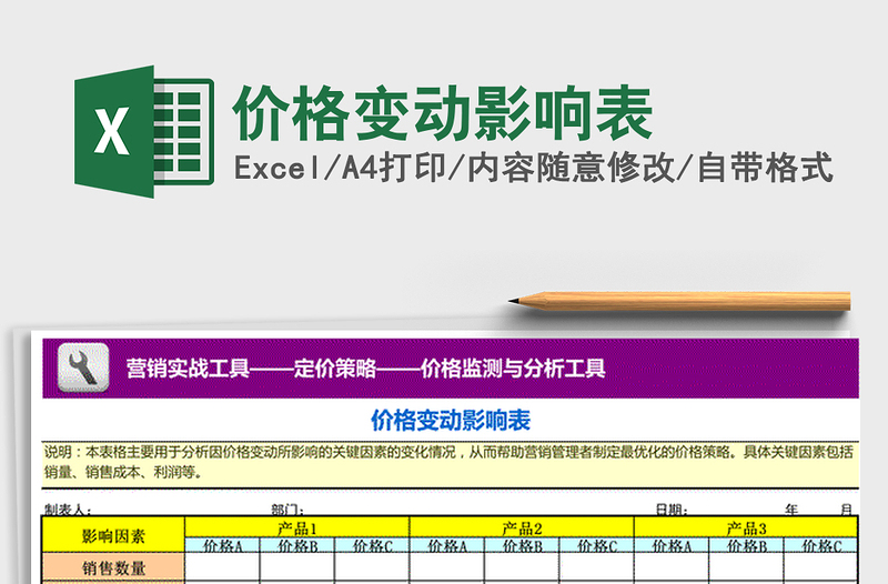 2022年價格變動影響表免費下載