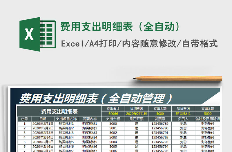 2021年費用支出明細表（全自動）