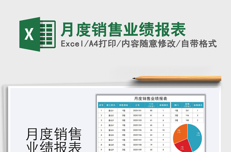 2021年月度銷售業(yè)績報表
