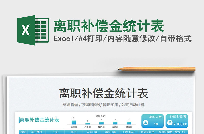 離職補償金統(tǒng)計表