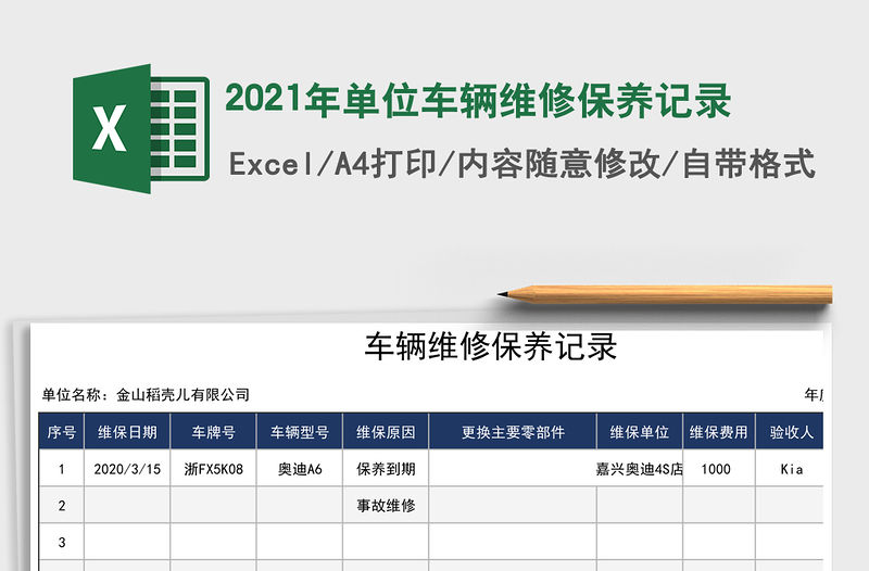 2021年單位車輛維修保養記錄
