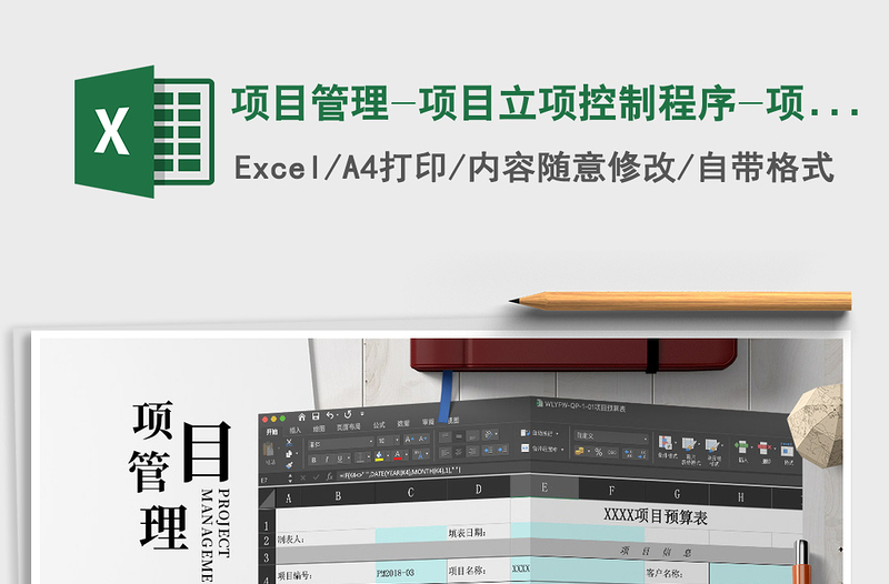 2021年項目管理-項目立項控制程序-項目預算表