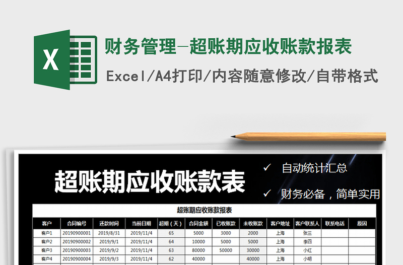 2022年財務(wù)管理-超賬期應(yīng)收賬款報表