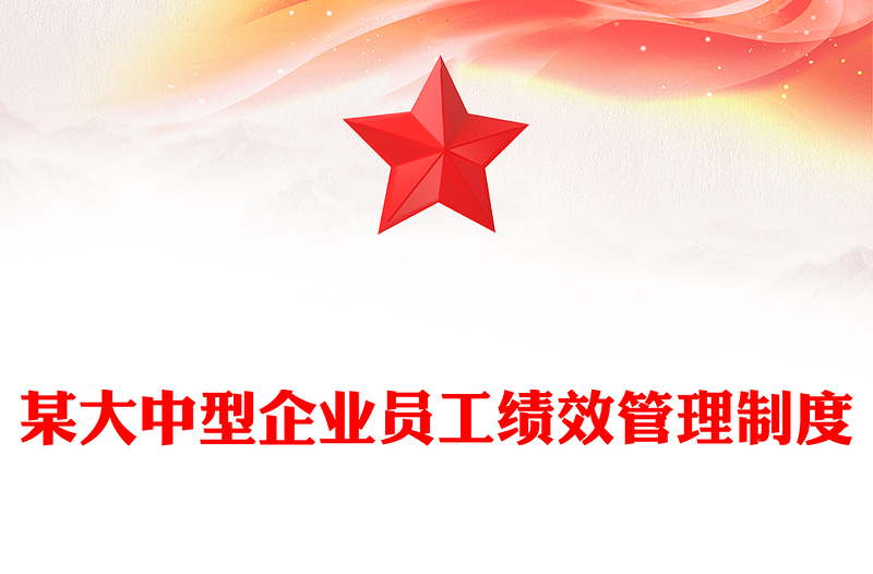 某大中型企業(yè)員工績效管理制度