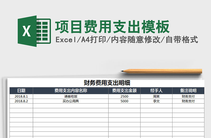 2021年項目費用支出模板