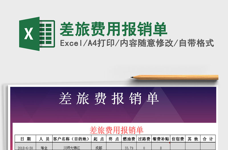 2021年差旅費用報銷單